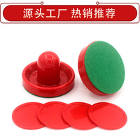 Air Hockey Table Pushers and Pucks Set - 60mm Strikers with Felt Pads and Replacement Pucks