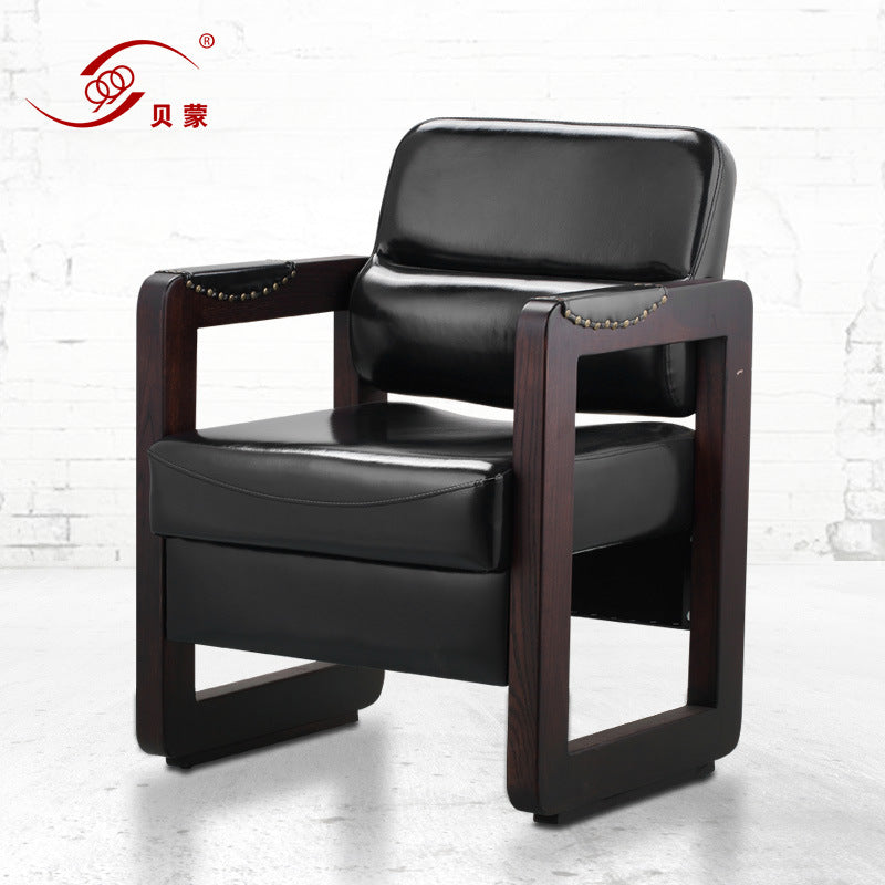 Baimeng Solid Wood Armrest Barber Chair for Hair Salons