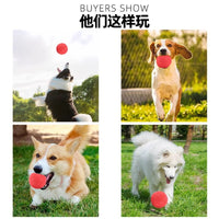 Durable Rubber Dog Chew Ball for Training and Play, Teething Aid for Puppies and Small Dogs