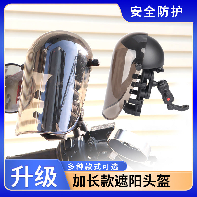 Motorcycle Phone Mount Rainproof Sun Visor with Shock Absorption for Navigation