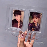 Acrylic Rotatable Double-Sided Photo Frame for 3-inch Instax Mini Cards, Desktop Display