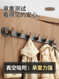 Suction Cup Over-the-Door Hook Rack for Clothes and Coats, Punch-Free Heavy Duty Organizer