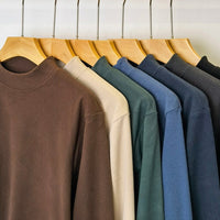 Men's Thermal Fleece Lined High-Neck Long Sleeve T-Shirt