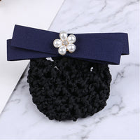 Professional Hairnet Bow Clip for Bank, Postal, Telecom, and Flight Attendant Uniforms