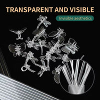 Orchid Plant Support Clips for Stems and Vines, Clear Plastic Garden Clips for Phalaenopsis