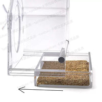 Outdoor Window Bird Feeder with Suction Cups, Rainproof Hanging Bird Feeder for Balcony and High-Rise Windows