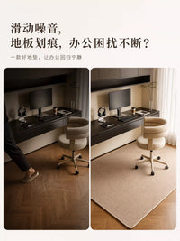 Wabi-Sabi Style Chair Mat for Hard Floors and Carpets, Non-Slip & Sound-Dampening, for Office, Study, Bedroom, or Kids' Room