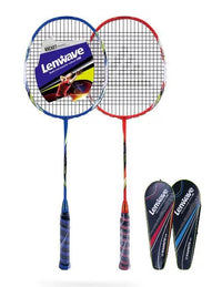 Lanwei Integrated Badminton Racket Set for Adults - Durable, High Elasticity, Student & Family Pack with Two Rackets and Edge Protection