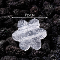 Natural White Crystal Snowflake Carving Ornament for DIY Christmas Decoration
