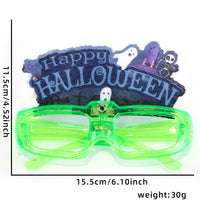 Halloween LED Luminous Glasses - Bat Pumpkin Ghost Party Dance Transparent Eyeglass Frames