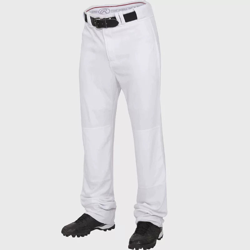 Youth Baseball Softball Pants Straight Leg Full Length White Gray