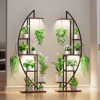 Indoor Plant Stand with Grow Lights for Balcony Living Room Multi-tier Flower Pot Shelf