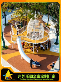 Kids Outdoor Stainless Steel Slide Theme Park Playground Equipment for Parks Communities Kindergartens