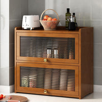 Modern Minimalist Wine Cabinet Sideboard with Flip-Top Storage for Living Room