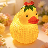 Novelty Luminous Duck Resin Ornament for Festive Decor