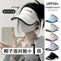 Summer UV Protection Sun Visor Hat for Women, Breathable Ice Silk Empty Top Cap for Running and Outdoor Activities