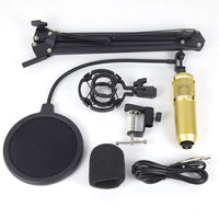 BM800 USB Condenser Microphone Kit with Boom Arm for Studio Recording and Live Streaming