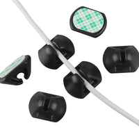 Self-Adhesive Cable Clips for Desk Organization, No-Drill Wire Management Holders