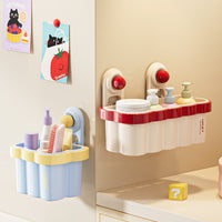Wall-Mounted Punch-Free Bathroom Storage Shelf for Toilet, Shower, and Vanity