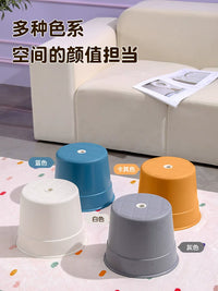 Stackable Plastic Stool for Adults, 20cm Height, Round Seat, Heavy Duty