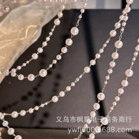 DIY Imitation Pearl Chain for Jewelry Making and Garment Embellishment, 3-8mm Graduated Faux Pearls