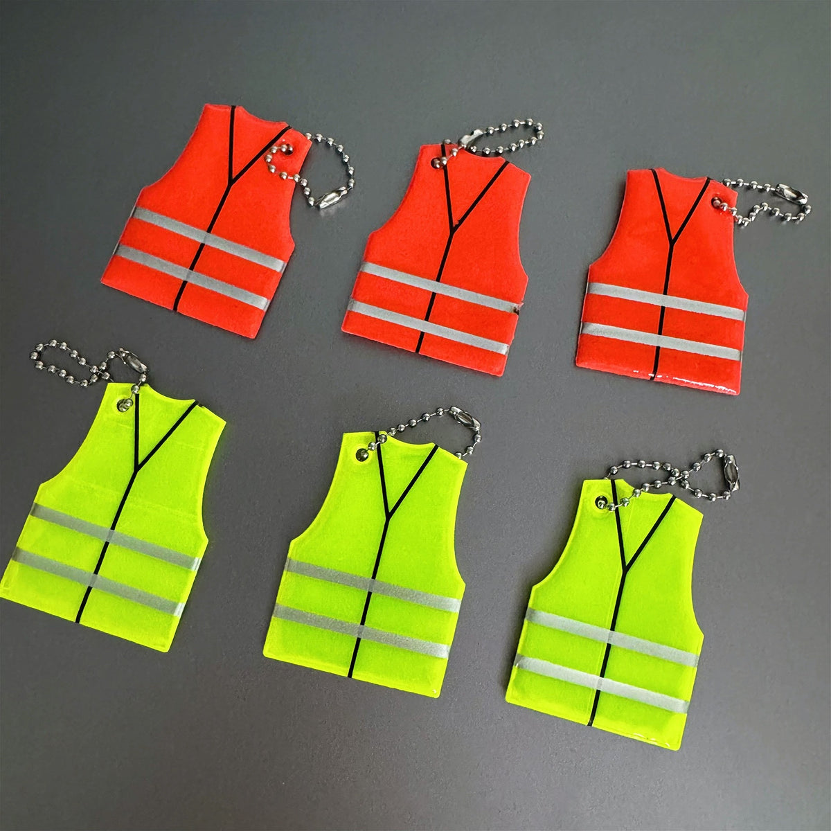Reflective Vest Keychain Pendant for Safety and Visibility