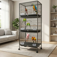 Stackable Large Parrot Bird Cage Multi-Layer Double-Layer for Budgies Cockatiels Peony Parrots Luxury Villa Cage