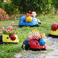 Resin Ladybug Garden Ornament for Outdoor Patio Lawn Decor