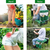 Foldable Garden Kneeler and Seat with Tool Pouch for Outdoor Gardening