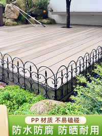 Garden Fence PP Plastic Iron-Look Decorative Edging for Flower Beds and Yards
