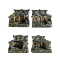 Miniature Chinese Courtyard House Micro Landscape Ornament for Bonsai & Planters