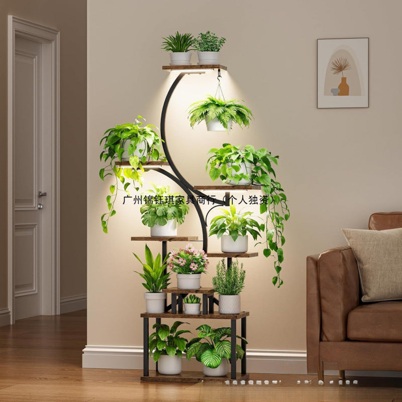 Multi-Tier Indoor Plant Stand for Living Room Corner