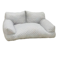 Summer Cooling Pet Bed with Ice Bean Mat for Cats and Dogs, Breathable Sofa-Style Kennel