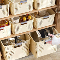 Plastic Storage Bins with Handles for Snacks, Toys, and Household Organization