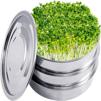 Stainless Steel 2-Tier Seed Sprouting Tray Kit