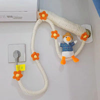 Decorative Rope Wrap for Pipes with Artificial Flowers