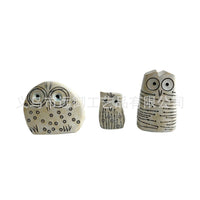 Owl Family Figurines Abstract Bird Art Resin Statues for Home Decor