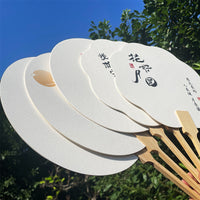 Mid-Autumn Festival Marbling Art PVC Round Fan DIY Kit for Calligraphy and Painting