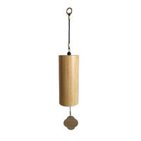 Bamboo Wind Chime with Wall Mount for Outdoor and Indoor Decor
