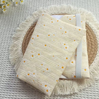 Jacquard Fabric Notebook Cover with Daisy Pattern for A5/A6 Journals
