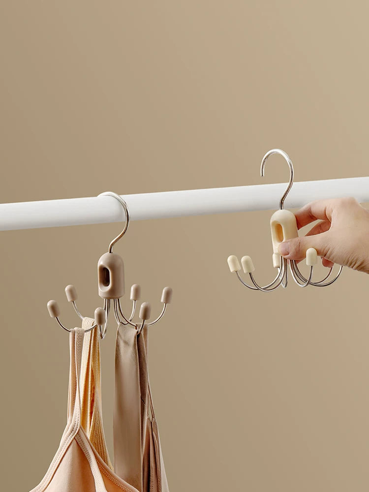 Foldable Multi-Claw Hanger for Bras, Tank Tops, Belts, and Accessories