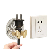 Luxury Self-Adhesive Plug Hooks for Power Strips and Cables - No-Drill Wall Mount Organizers