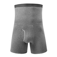 Men's Thermal Fleece Lined High Waist Boxer Briefs for Winter