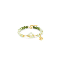 Wheat Ear Peace Buckle Hetian Jade Bracelet for Women, Lucky Character Charm, Elegant New Year Gift