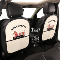 Car Seat Back Organizer with Kick Mat and Storage Pockets for Kids