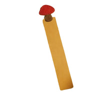 Mushroom Head Leather Bookmark, Minimalist Contrast Color Book Clip for Students