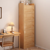 Solid Wood Bookshelf Storage Cabinet Display Shelf Multi-functional Floor-standing Bookcase for Living Room