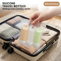 Travel Squeeze Bottle Set for Shampoo Lotion Toiletries - Leakproof & Portable