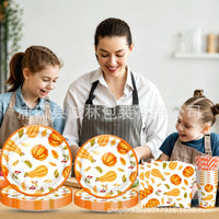 Pumpkin Thanksgiving Harvest Party Tableware Set