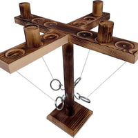 Wooden Ring Toss Game Hook and Ring Battle for Indoor Outdoor Fun